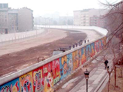 Die Berliner Mauer während des Kalten Krieges