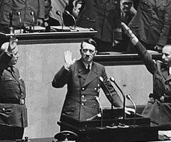 Rede Hitlers vor dem Reichtstag