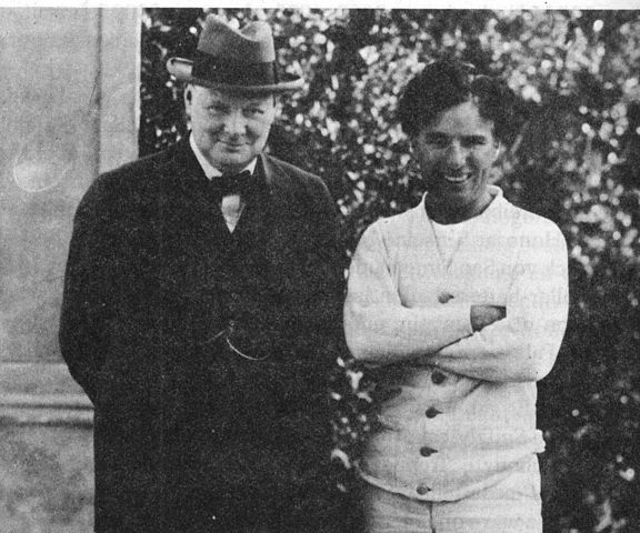 Charlie Chaplin und Churchill