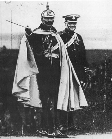 Churchill mit dem deutschen Kaiser Wilhelm II