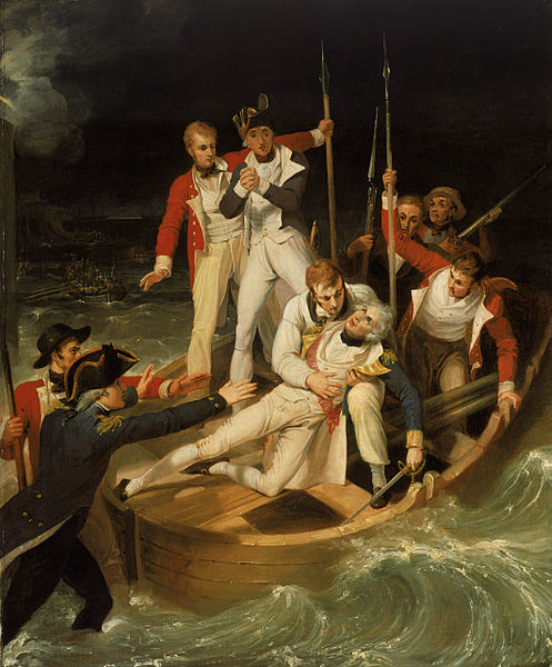 497px-Sir Horatio Nelson when wounded at Teneriffe