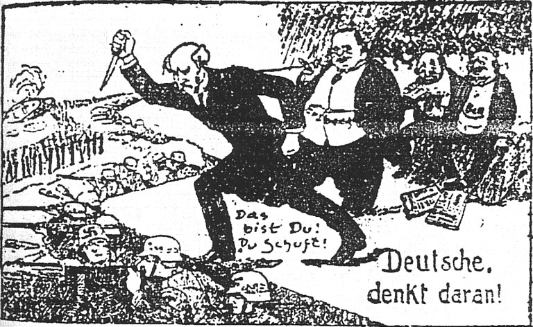 Stab-in-the-back cartoon 1924