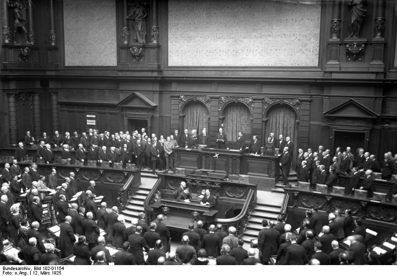 Das Parlament/Plenum während der Weimarer Republik