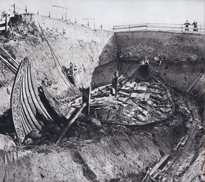Ausgrabung des Oseberg-Schiffs