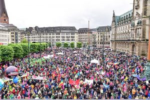 Friedliche G20-Protestdemo in Hamburg