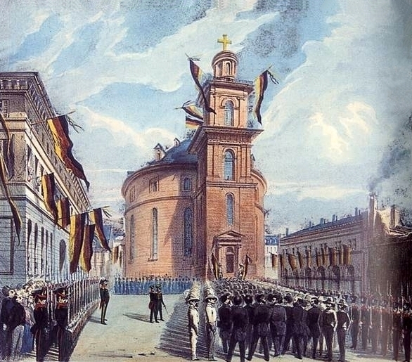 Der Einzug des Vorparlaments in die Paulskirche am 21. März 1848, Frankfurt am Main